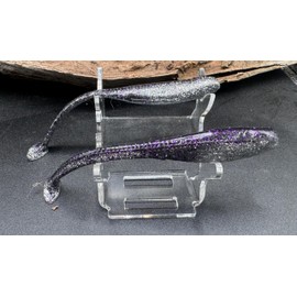 Down South Lures 5" Super Model Paddle Tail Swimbaits - 6-Pack, Purple Reign Pure (Made in USA)