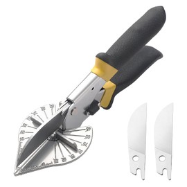 Miter Shears for Molding, RAINHOL Adjustable Angle 45-135 Degree Cutting Tool, Trim Cutter Hand Tool for Wood Trim Molding, PVC, Trunking, 2 Extra Replacement Blades Included