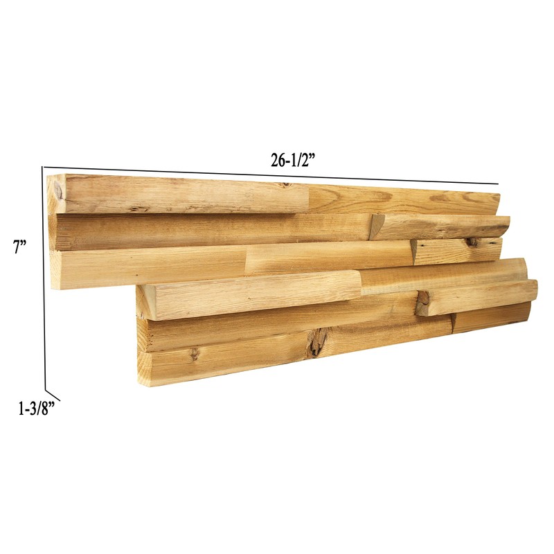 KH KINGSMAN HARDWARE 3D Reclaimed Rectangular Natural Pine Solid Barn