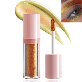 Glitter Eyeshadow Stick with Iridescent Shine, Metallic Liquid Eyeshadow, Chameleon Sparkle Eyeshadow, Waterproof Pigmented Makeup for Eye Glam, Duochrome Eyeshadow Stick, Holographic Glitter (#3)