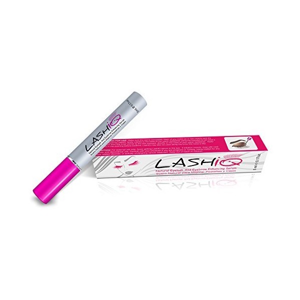 Eyelash Growth Serum (5 ml), Natural Lash & Eyebrow Enhancing Product, With Octatein Complex, Biotin, Hyaluronic Acid, Tea Extract, Vitamin and More- lashiq