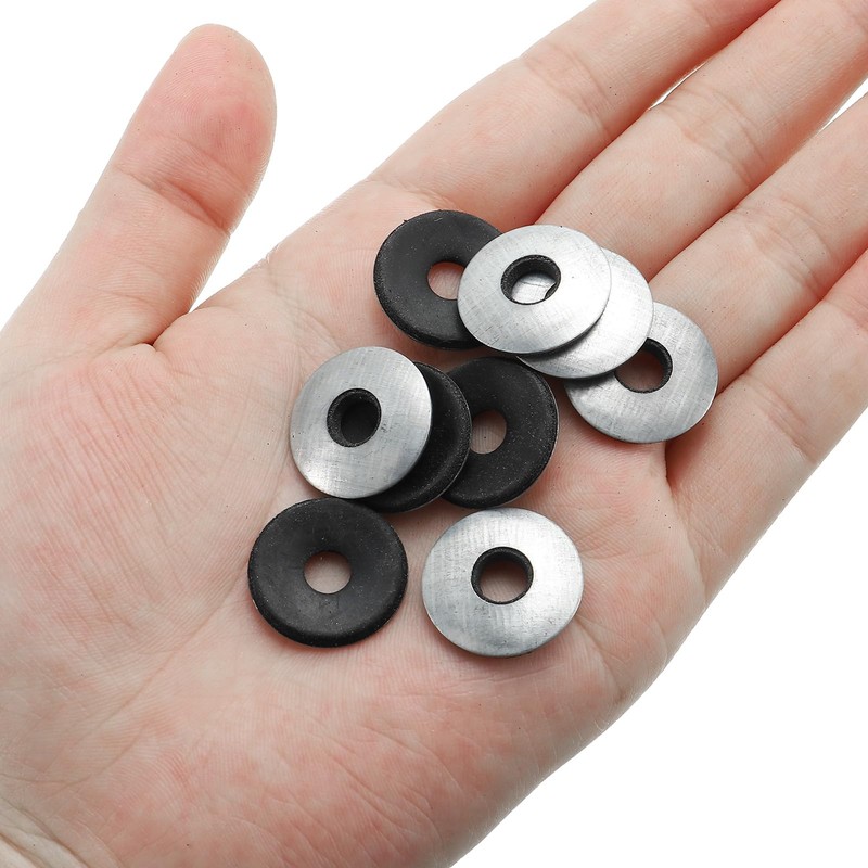 PATIKIL 1/4"x3/4" EPDM Bonded Sealing Washers, 200 Pieces Galvanized Neoprene