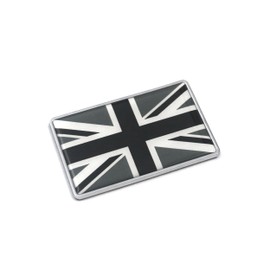 PTDecals 1 PCS The Union Jack Car Sticker Black White England Flag 3D Emblem UK GB Flag Badge Graphic Decals for Racing Car Motorcycle Bike Home 7.7x5CM