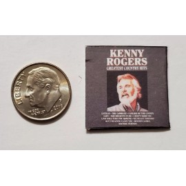 Dollhouse Miniature Record Album 1" 1/12 Kenny Rogers Greatest Hits Music