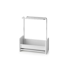 Zerodis Kitchen Sink Dishcloth Drying Rack, ABS Material Detachable Countertop Caddy Sponge Organizer Holder Kitchen Rag Stand for Dish Brush Soap Washcloth