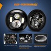 Nilight 2PCS 7 Inch Round Cree Headlight High Low Beam