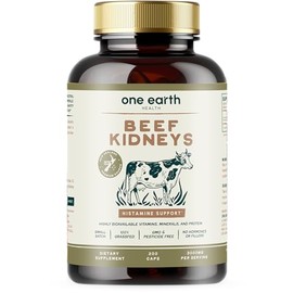 Suplemento de riñón de carne de res alimentada con hierba - (200 unidades) Nueva Zelanda para apoyo renal y salud DAO