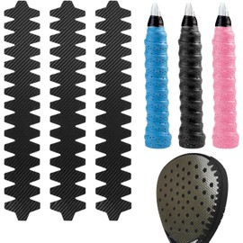 Protector Pala Padel, Kit 3 Piezas 68mm Cinta Protectora de Marco. Grip Padel, Cinta de Agarre Antideslizante y Absorbente, Overgrip Padel, Ideal para Protección de Raqueta y Tenis