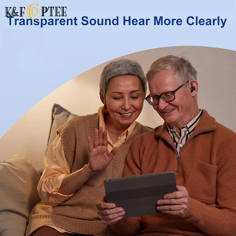 K&FCOPTEE Digital BTE Rechargeable Hearing Aids Invisible Sound Amplification Adjustable