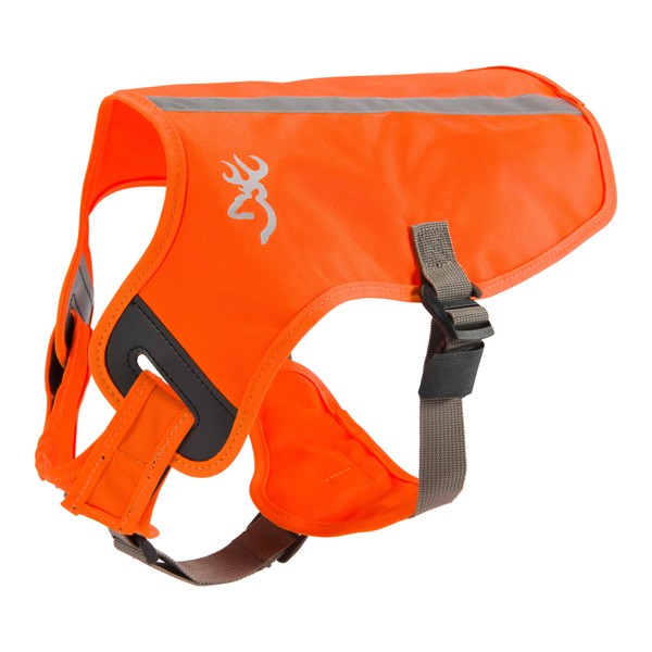 Browning Pet Vests, Hi Vis Adjustable Safety for Dogs, Safety Orange, Large (P000038680104)