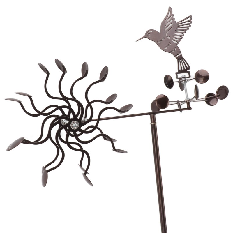 BAFOVY Iron Metal Windmill with Rotation Stability, Vivid Ornament for