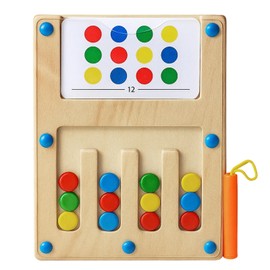 Montessori Toys For 3 Year Olds, Wooden Four-Color Educational Game, Cognitive Stimulation Puzzle For Kids And Adults, Sensory Learning Tool For Special Needs, Travel-Friendly Design