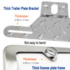Aootf Trailer License Plate Bracket Holder- Truck/RVs/Boats Aluminum Car Tag