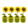 Chair Leg Floor Protectors | 4X Sunflower Crochet Chair Leg