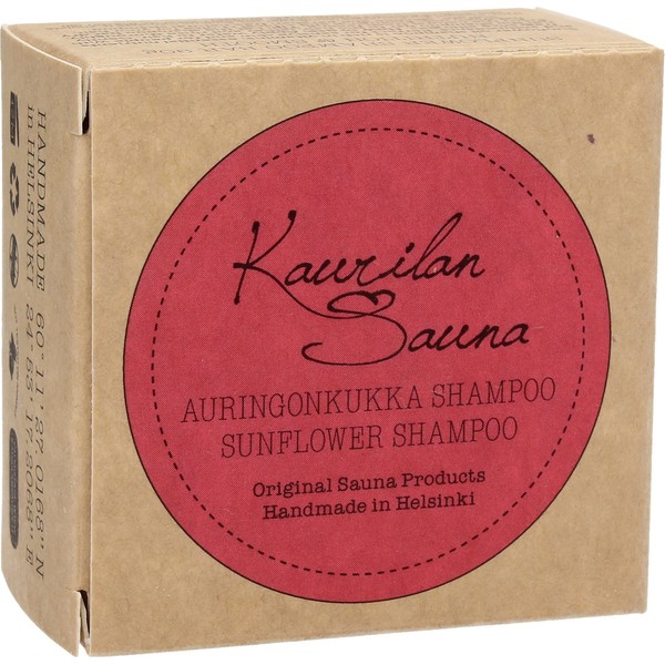 Kaurilan Sauna Sunflower Shampoo Bar, Cardboard box