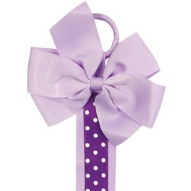 Wrapables Peacock, Bunny, Purse, Ballet Shoes Ribbon Sculpture Hair Clips with Polka Dots Hair Clip/Hair Bow Holder, Purple