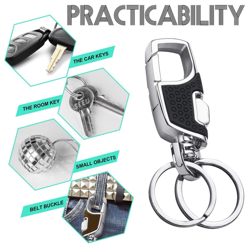 AIXUAN Keyring: Stylish Metal Key Holder, Easy Attachment and Loss
