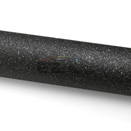 Free Tool Kit EZAUTOWRAP Black Matte Glitter Car Vinyl Wrap Sticker Decal Sheet Bubble Free - 60"X84" (5FT X 7FT)