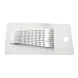 10P Houndstooth Pin Hairpin (2.1 inches (54 mm) x 10 pcs x Silver