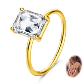 Milacolato Rings Ring 925 Silver for Women Engagement Ring Ladies Couple with Stone Promise Engagement Eternity Engagement Rings Thumb Ring Gold Finger Ring Ring, Sterling Silver