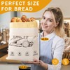 2-Pack Reusable Beeswax Bread Bags for Sourdough & Homemade Bread，Cotton