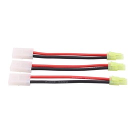 3 piezas compatibles con Mini Tamiya macho (invertido) a enchufe para conector hembra Big Tamiya con cable de calibre 14 de 10 cm para pistola Airsoft (B102-3)