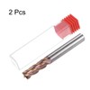 sourcing map 2pcs Carbide Square End Mills 6mm (15/64") Dia