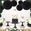 MOWO Black Paper Fans Hanging Decoration (black, 6pc)
