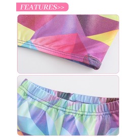 FEOYA - Conjunto de 2 piezas para niñas de gimnasia y danza para ballet activo para niños, playera corta sin mangas con pantalones cortos y pantalones cortos deportivos, Color-3Color-3), 9-10 Años