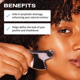 FACE GUA SHA - STAINLESS STEEL GUA SHA FACIAL MASSAGE TOOL Skincare Jade