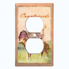 Metal Light Switch Plate Cover Countryside Sheep Animal Farm ANM008