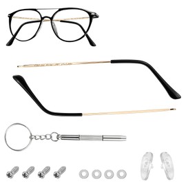 1 Pair Universal Gold Metal Eyeglass Replacement Arms – Versatile Temple Replacement for Sunglasses and Eyeglasses Repair