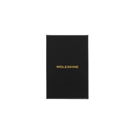 Moleskine Shine Notebook Made in Italy Fabric Cover by Mantero with White Pages and Elastic Closure, Extra Small Format, Gold
