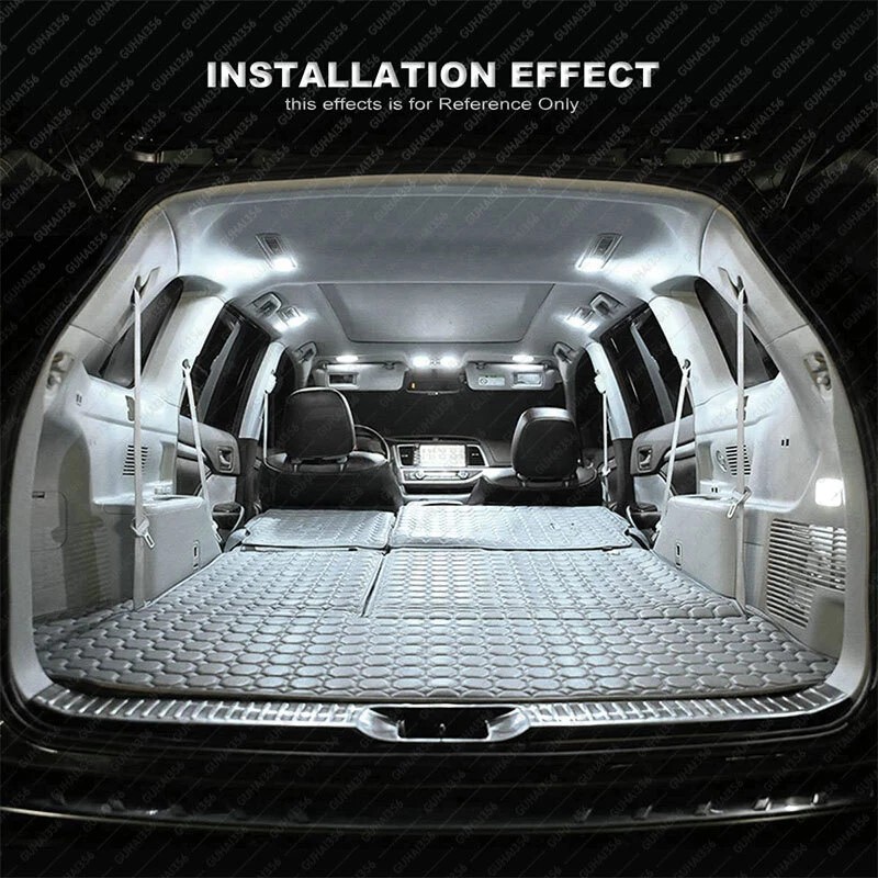GLOWSPEED 20PCS White LED Bulb Interior Lights Package Kit for