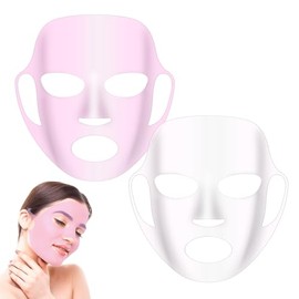 Paquete de 2 cubrebocas de silicona, reutilizable, antiarrugas, soporte para mascarillas faciales hidratantes, para evitar la evaporación, herramienta