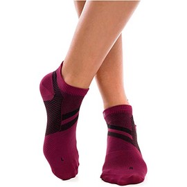 ZaTech Short Plantar Fasciitis Socks Compression Socks Support Socks for Men and Women, bordeaux