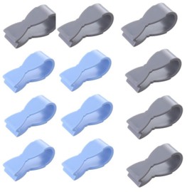Lovgrin 12Pcs Towel Clips for Kitchen(Grey+Blue), Hand Towel Clips Towel Clamps, Oven Handle,Bathroom Towel Rack,Duvet Clips for Inside Duvet Cover,Keeps Towel from Falling