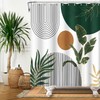 ZJRBJB Mid Century Boho Modern Shower Curtain for Bathroom Abstract