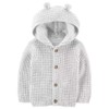 Carter's Baby Boys Button-Front Cardigan - Grey