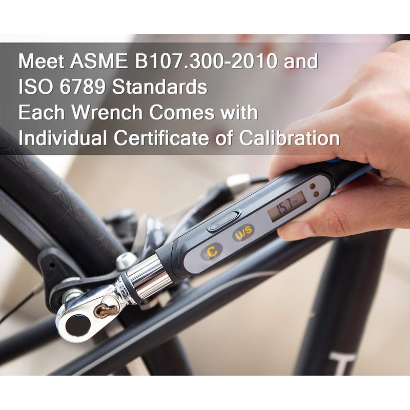 Summit Tools Bit-Head Digital Torque Wrench, 1/4 inch Drive Adopter,