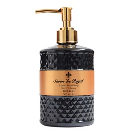 Savon De Royal Black Pearl Liquid Hand Soap - Liquid Hand Wash, Multi Purpose Liquid Soap in Pump Dispenser, Sweet Orange Scent, 16.9 fl oz