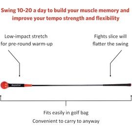 Asyxstar Golf Swing Trainer Aid - Power Flex Golf Swing Training aid for Strength and Tempo Golf Swing Speed Trainer Golf Training aid Golf Warm up Stick