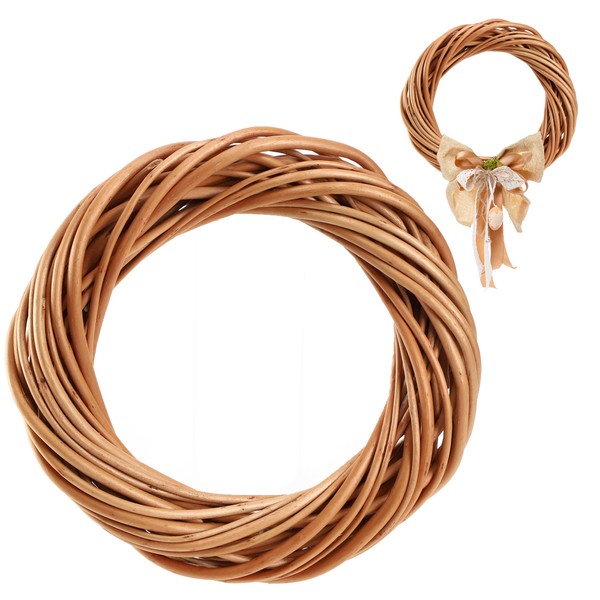 KADAX Decorative Wreath, Ideal as a Door Wreath, Natural Willow