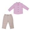 Baby Boy Gentleman Outfit Children Exquisite Stripe Shirt Suspender Pants