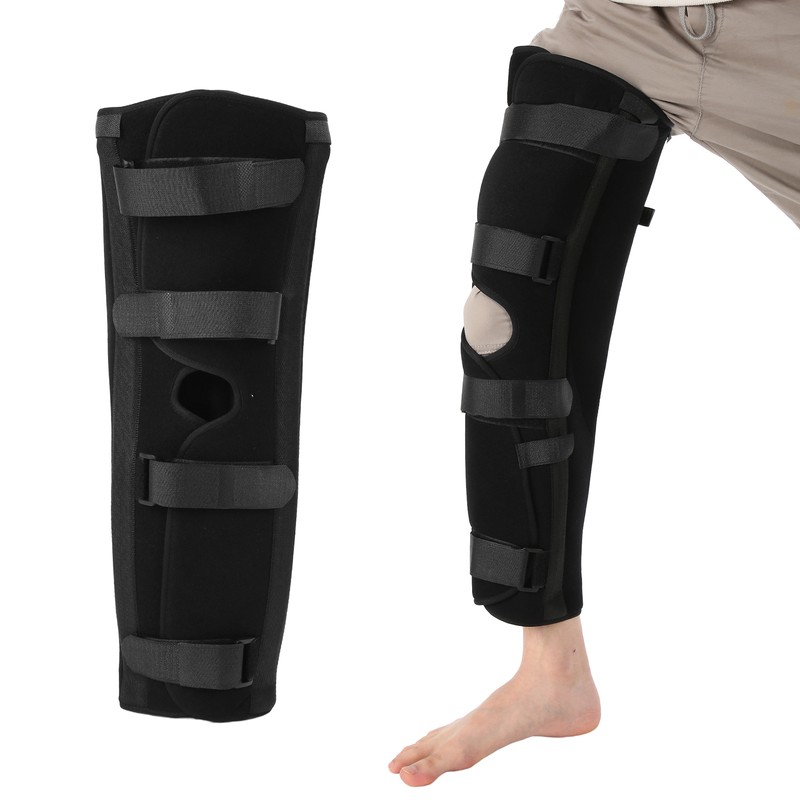 Knee Immobilizer One Piece Lightweight Steel Plate Supports Adjustable Comfortable