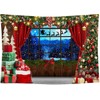 CapiSco Merry Christmas Backdrop for Red Christmas Party Decorations, Red