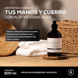 Crema Hidratante Corporal y de Manos Higo 500 ml | Fórmula Vegana con Aceite de Almendras y Aguacate | Sin Sulfatos ni Parabenos | Aroma Dulce y Exóti