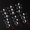 BOKABOO 12pcs Glass Piercing Retainers Set for Work/Surgery/Sports, 14g Curved