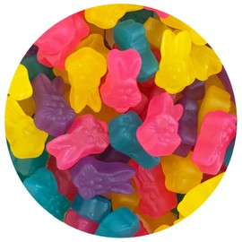 Juju Gummy Easter Bunnies Candy, 2 Pound Bulk Bag, Easter Candy, Firm & Chewy Candy, The Hampton Candy Company