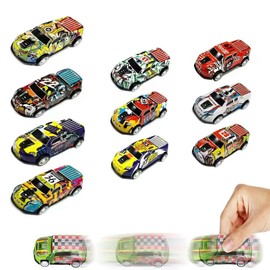 Mini Racing,Die Cast Metal Toy Cars Diecast Vehicles for Kids, Convertibles,Toy Trucks Set,Alloy Wheels Sports Model Cars Kids Playset Collection,Model Collector Cars Gift-Style random-10 PCS